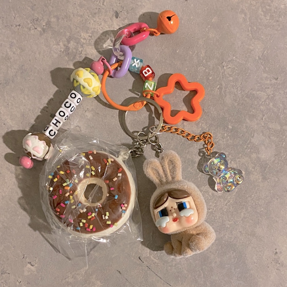 Crybaby Choco Donut Key Purse Charm
